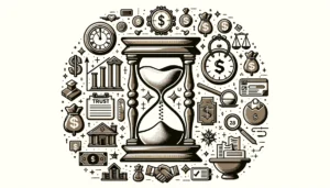 Abstract Finanical Hourglass