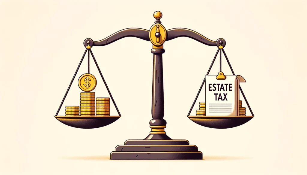 Estate Tax Balancing Scale