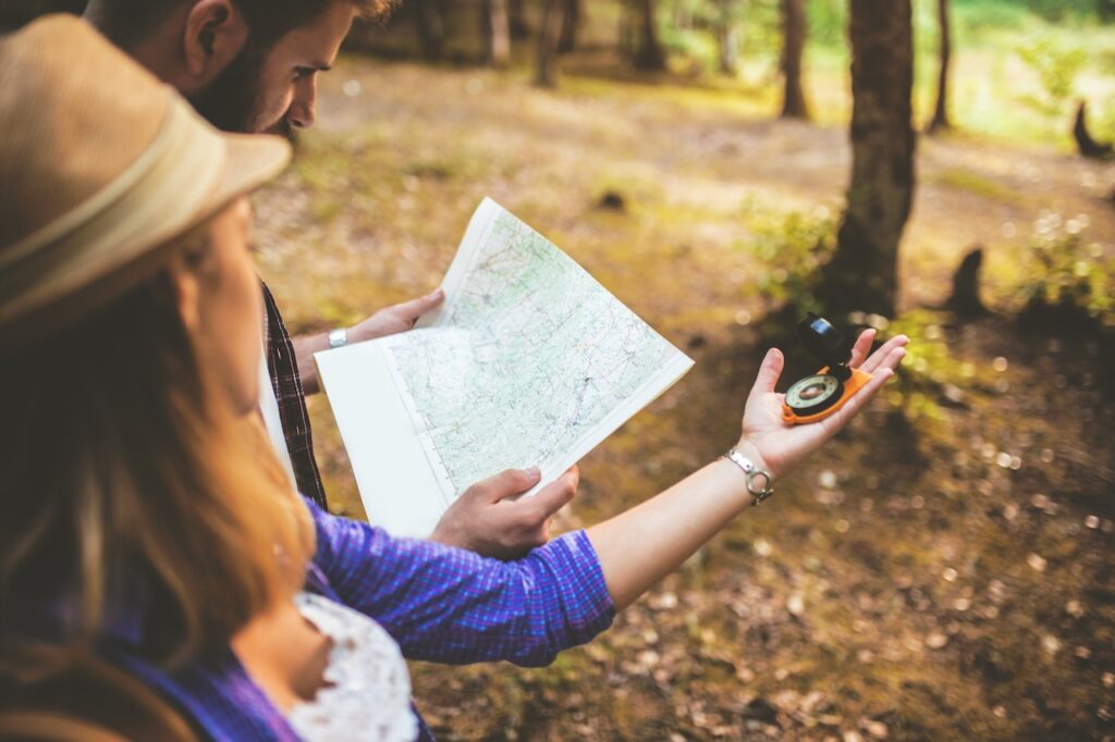 Hiking with a Map and Compass