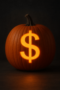 Jack O Lantern with Dollar Sign