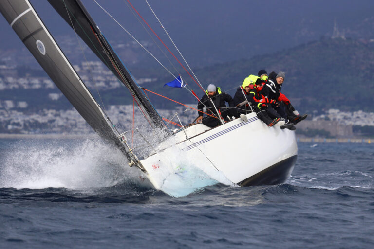 Sailors on Windward Rail