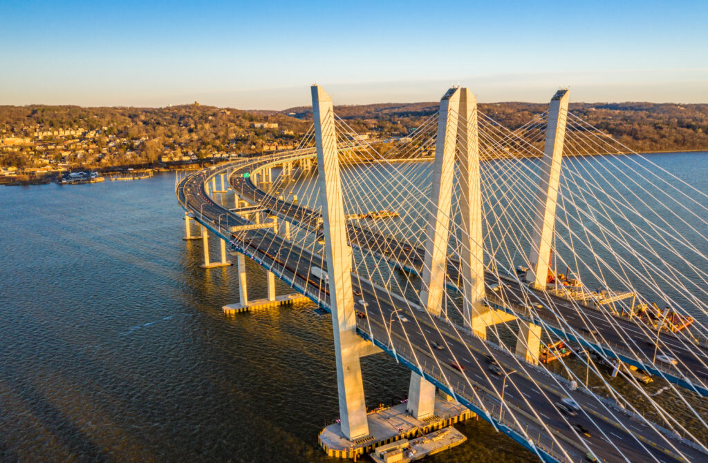 Aerial view of the New Tappan Zee Bridge